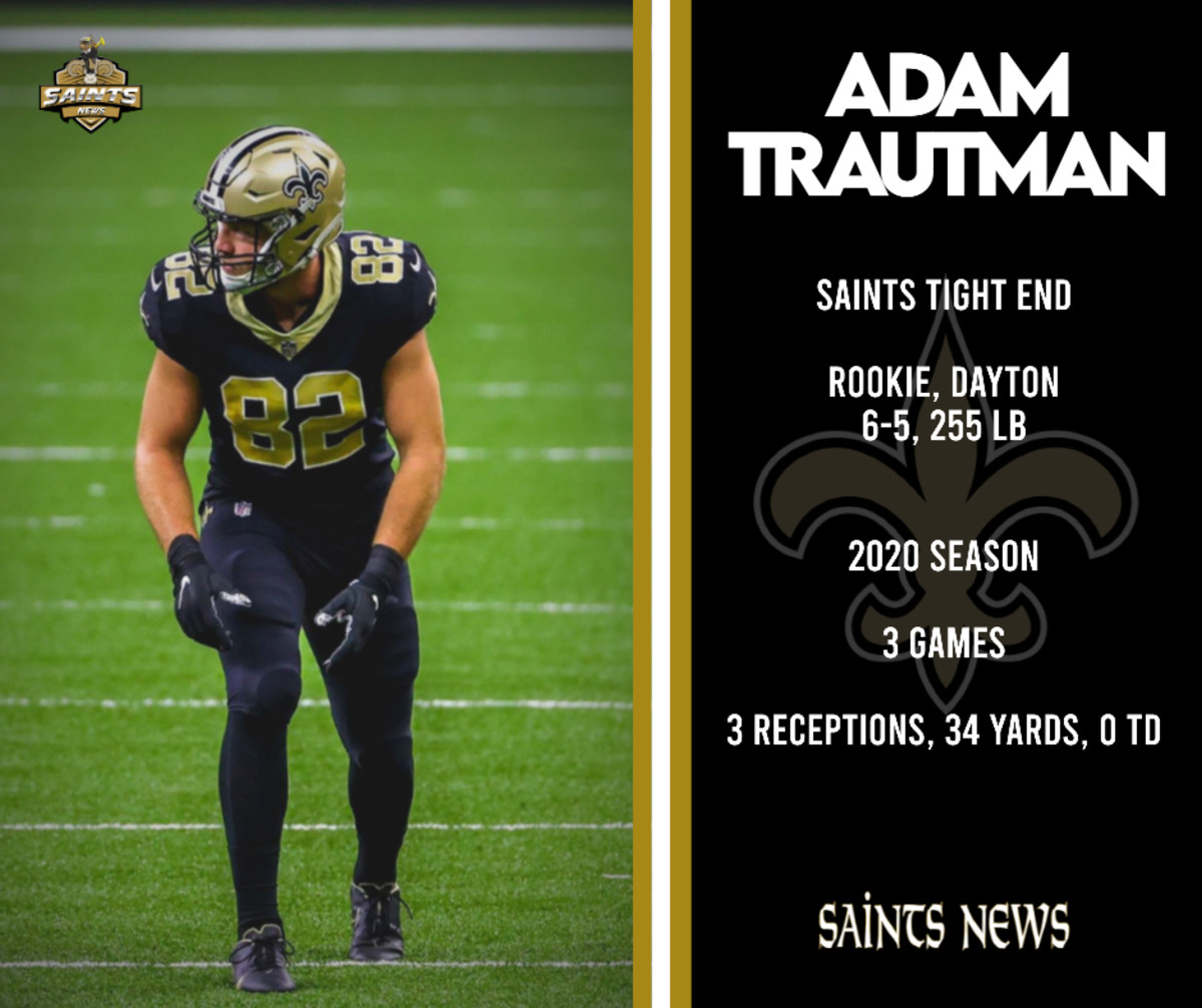 Saints Tight End, Adam Trautman